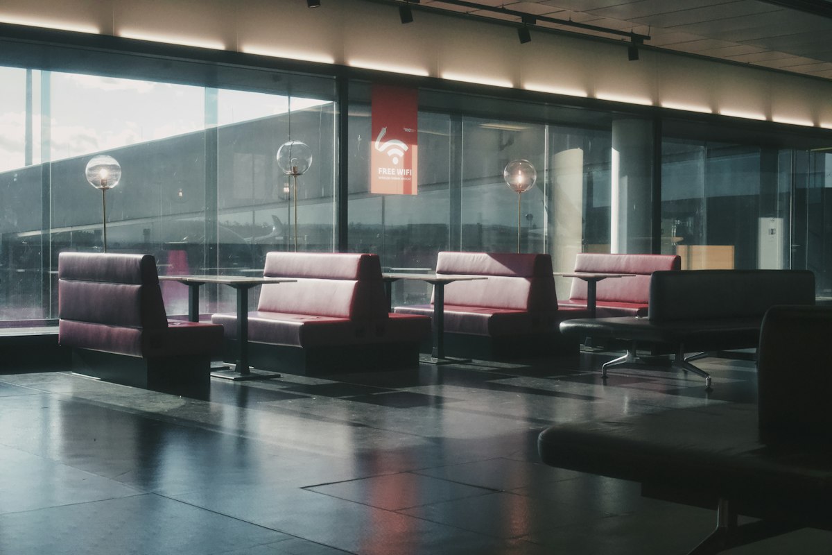 Restaurante en un terminal aeroportuario